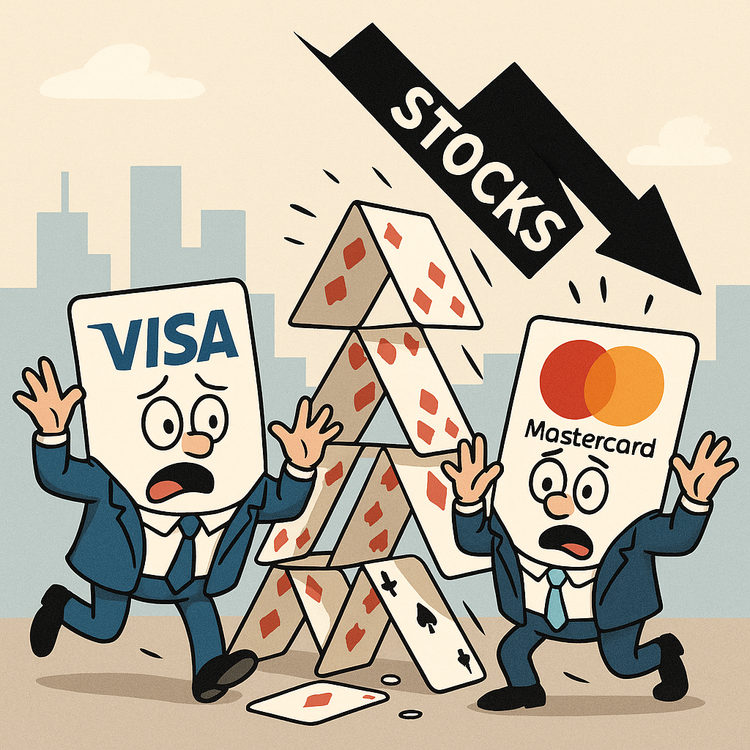 June 18th Market Analysis: Visa and Mastercard stock dropping like a House of Cards 🃏🃏📉